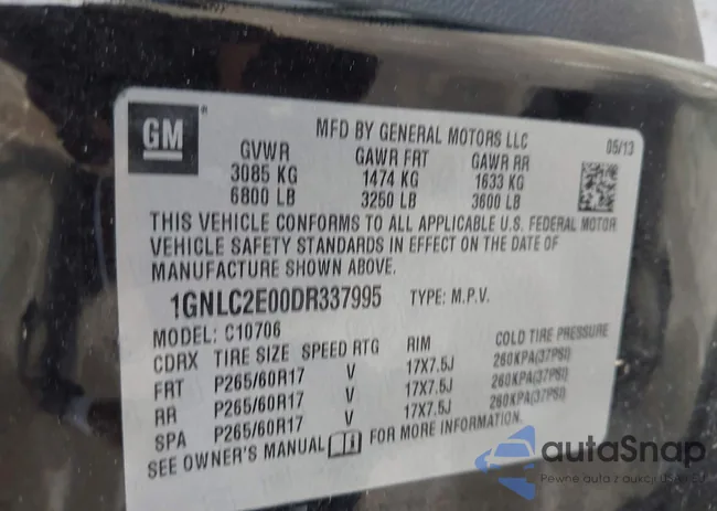 1GNLC2E00DR337995: 42213635