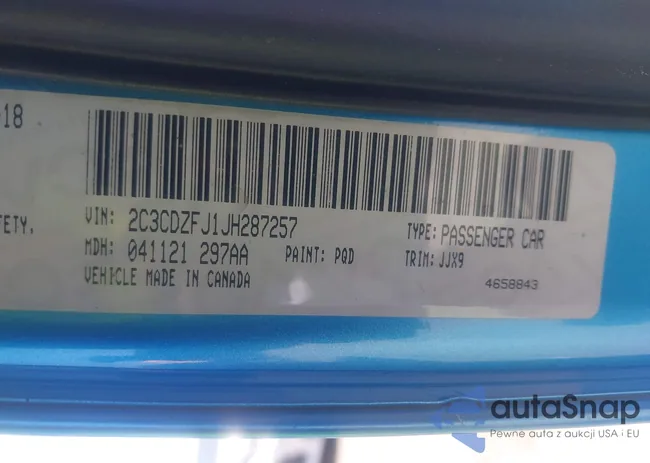 2C3CDZFJ1JH287257: 42213796