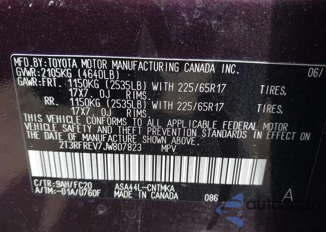 2T3RFREV7JW807823: 42213873