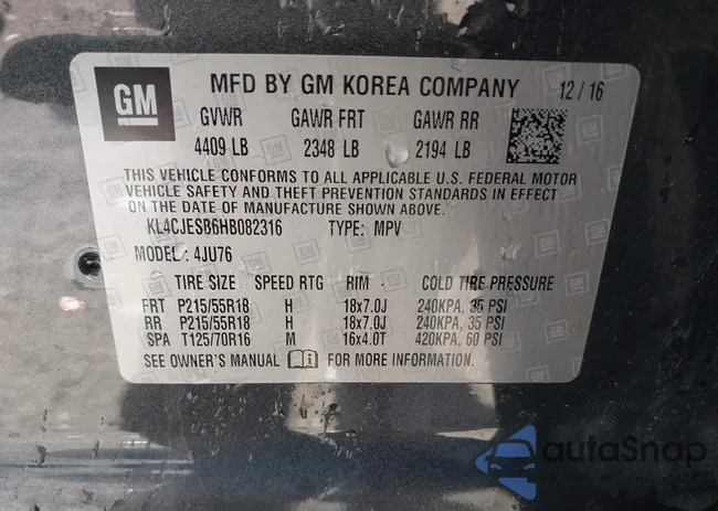 KL4CJESB6HB082316: 42213903