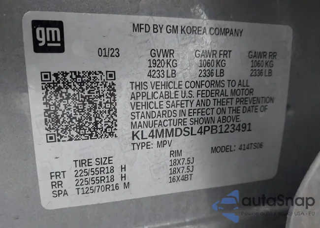 KL4MMDSL4PB123491: 42213187