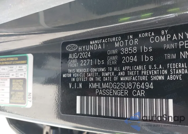 KMHLM4DG2SU876494: 42213232