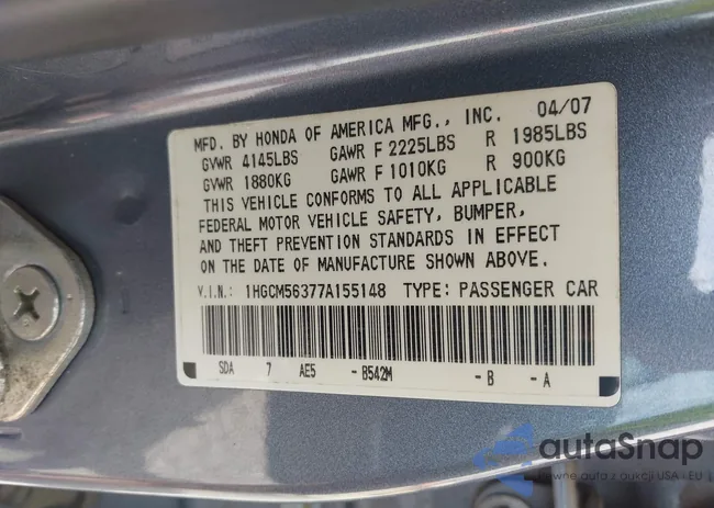 1HGCM56377A155148: 42214580