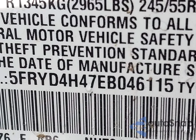 5FRYD4H47EB046115: 42214786