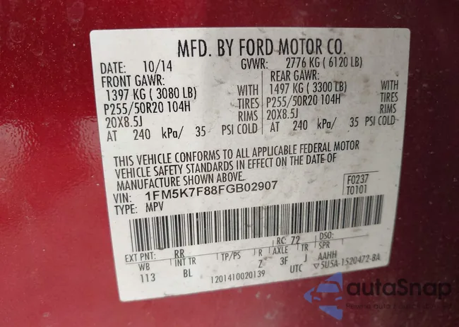 1FM5K7F88FGB02907: 42214153