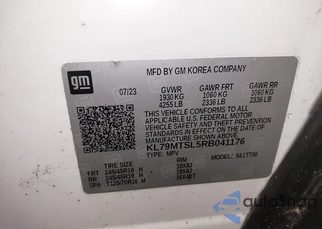 KL79MTSL5RB041176: 42214362