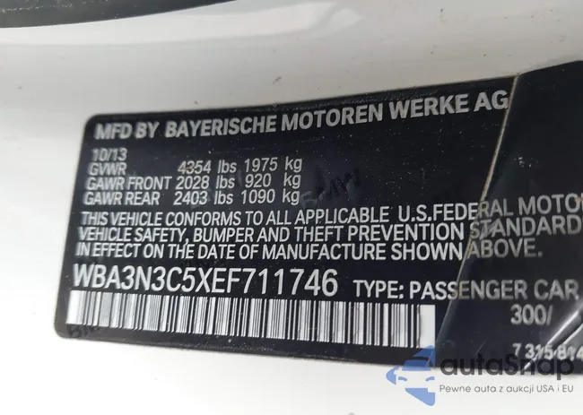 WBA3N3C5XEF711746: 42215565