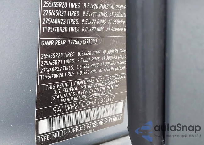 SALWR2FE4HA131817: 42215663