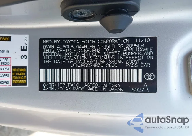 JTKJF5C74B3012803: 42215736