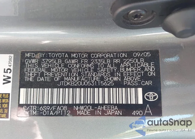 JTDKB20U053115625: 42215743