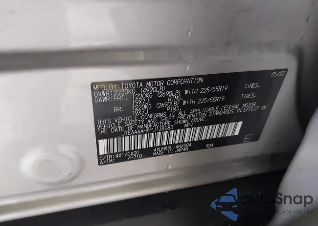 JTEAAAAH8PJ138283: 42215851