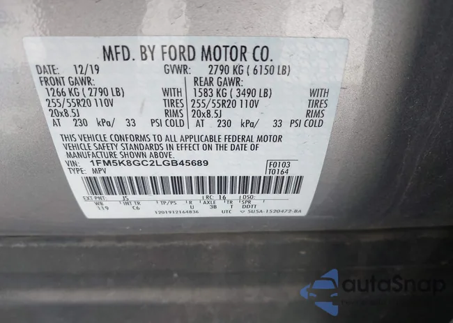 1FM5K8GC2LGB45689: 42215898