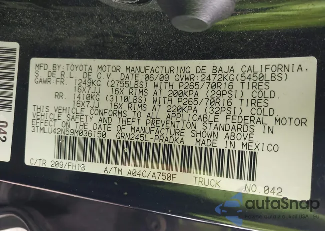 3TMLU42N59M036150: 42215918