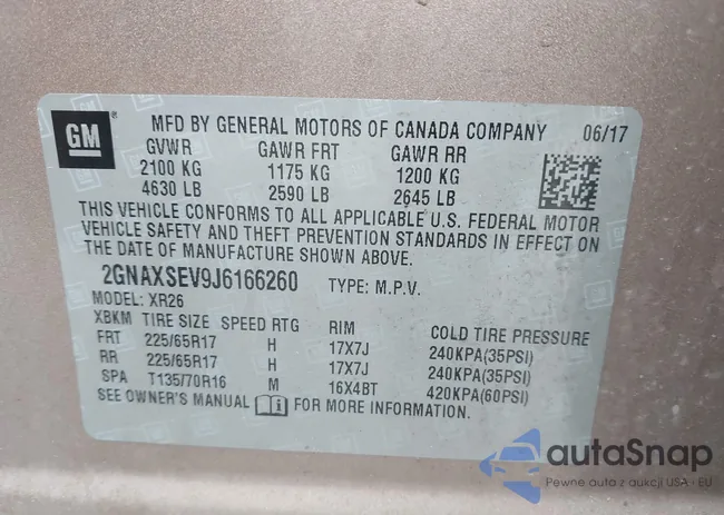 2GNAXSEV9J6166260: 42215988