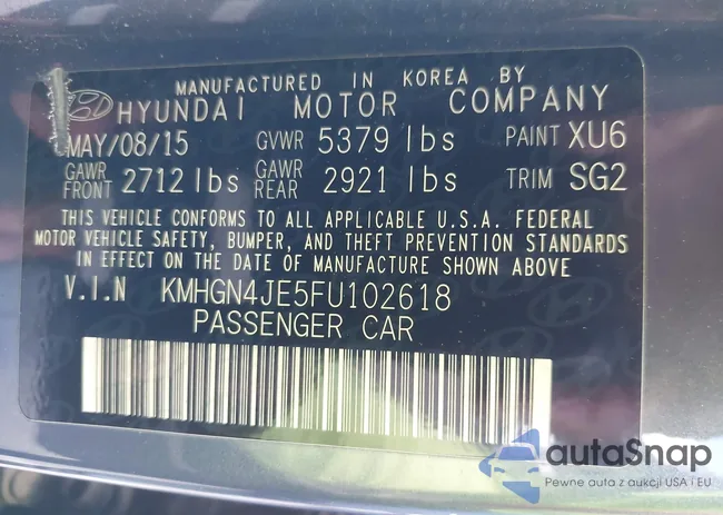 KMHGN4JE5FU102618: 42215274