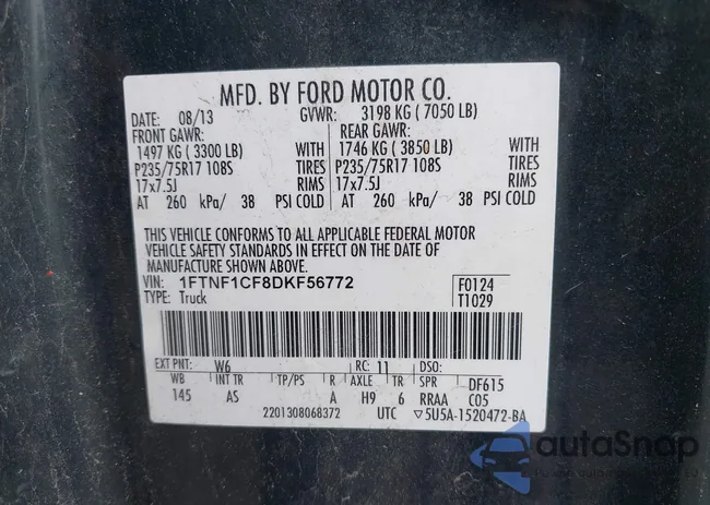 1FTNF1CF8DKF56772: 42215403