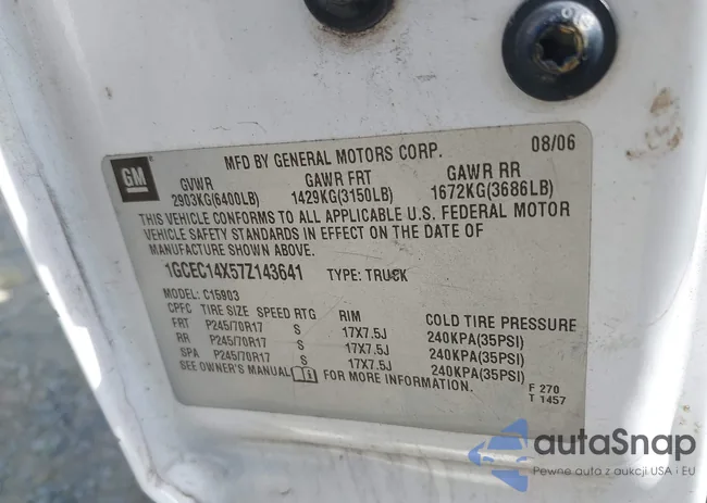 1GCEC14X57Z143641: 42216540