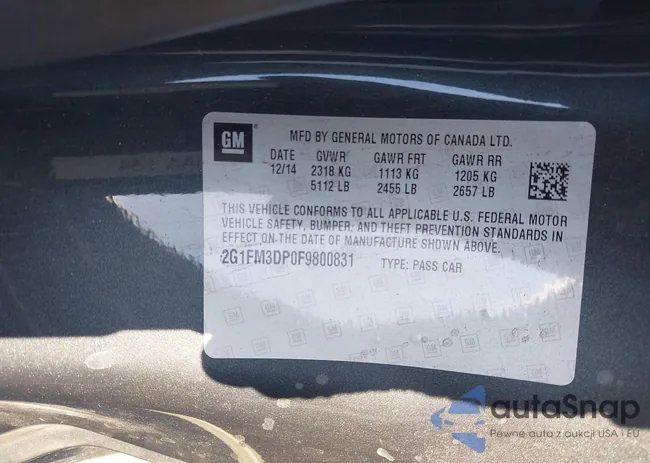 2G1FM3DP0F9800831: 42216624