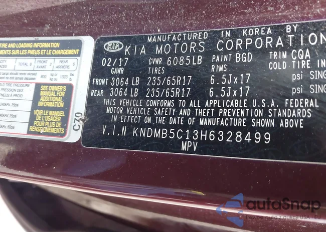 KNDMB5C13H6328499: 42216717