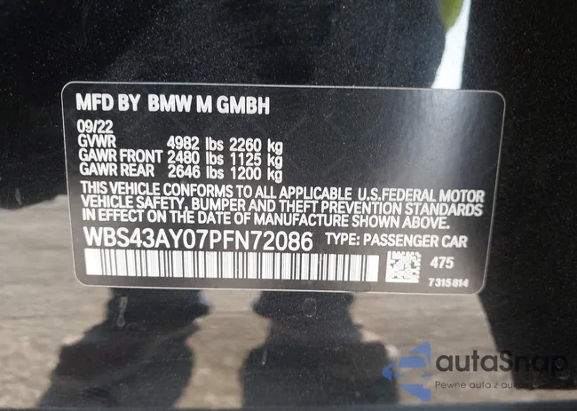 WBS43AY07PFN72086: 42216927