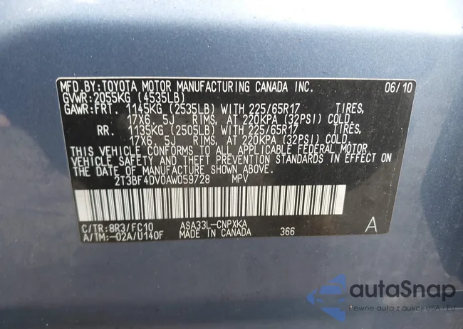 2T3BF4DV0AW059728: 42216104