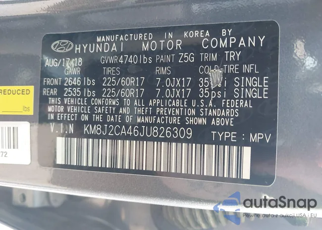 KM8J2CA46JU826309: 42216210