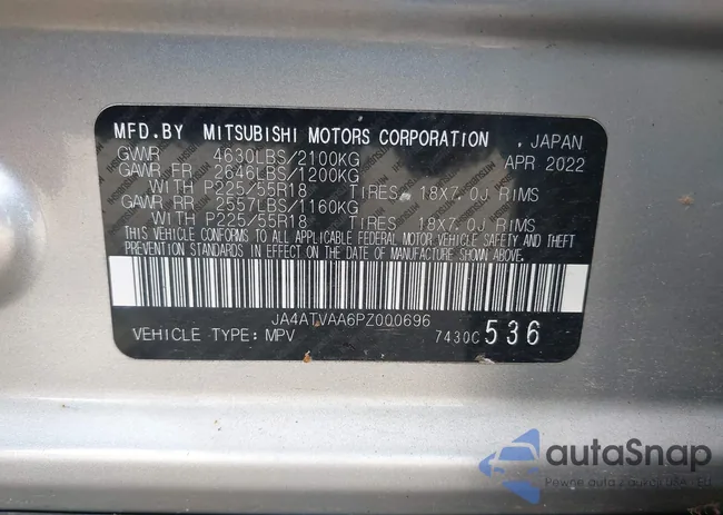 JA4ATVAA6PZ000696: 42216219