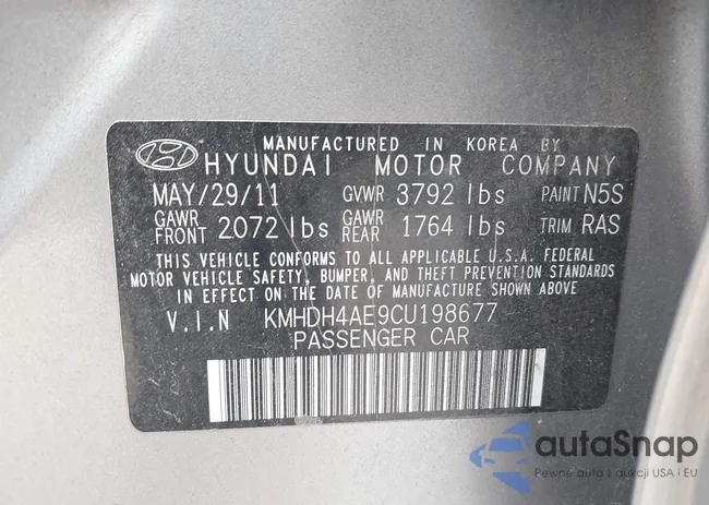 KMHDH4AE9CU198677: 42216269