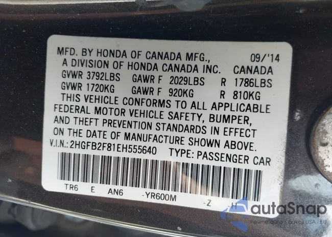 2HGFB2F81EH555640: 42216280