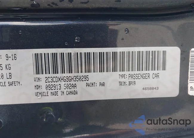 2C3CDXHG9GH350295: 42216329