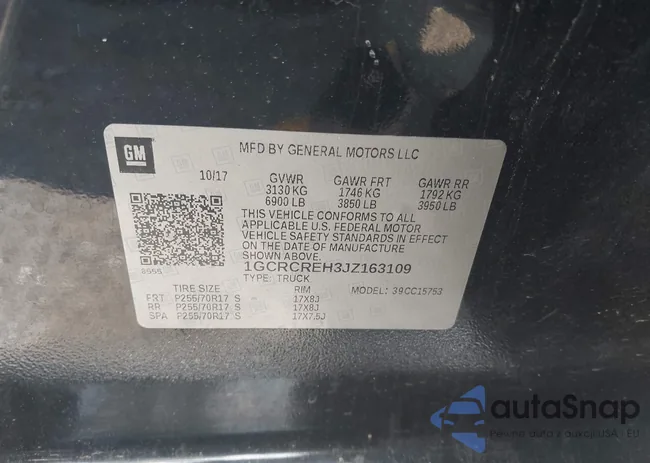 1GCRCREH3JZ163109: 42217457