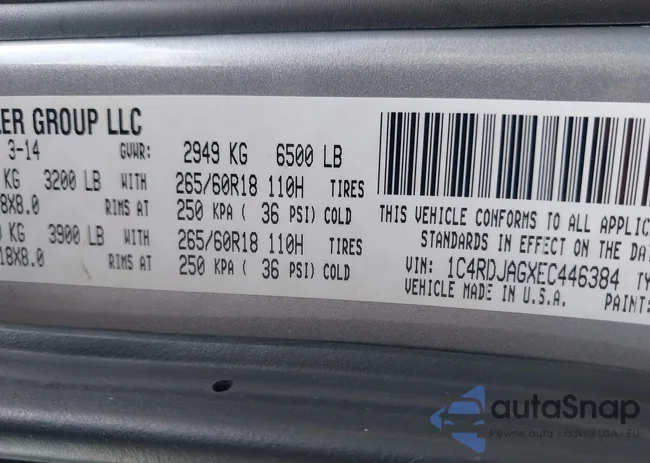 1C4RDJAGXEC446384: 42217182