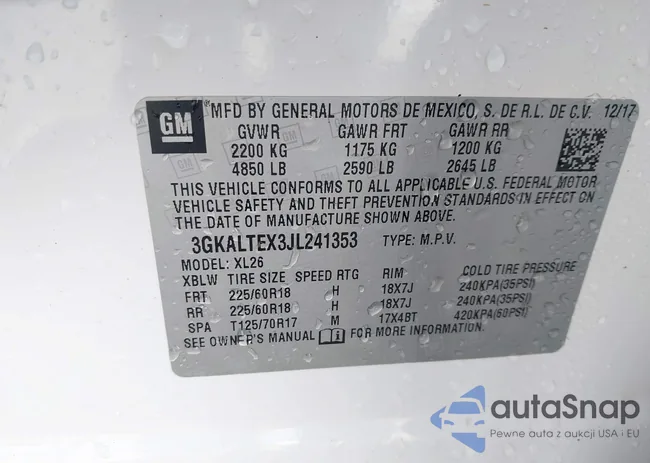 3GKALTEX3JL241353: 42217333