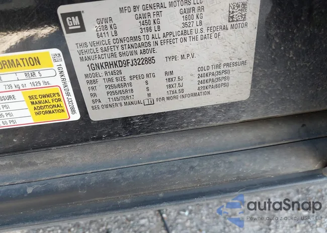 1GNKRHKD9FJ322885: 42217413