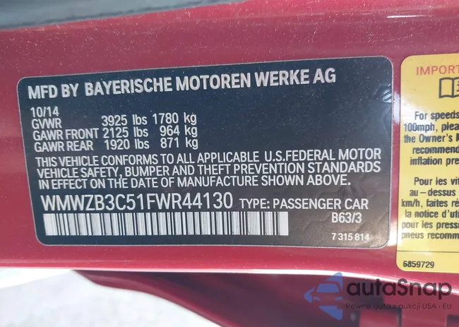 WMWZB3C51FWR44130: 42218448