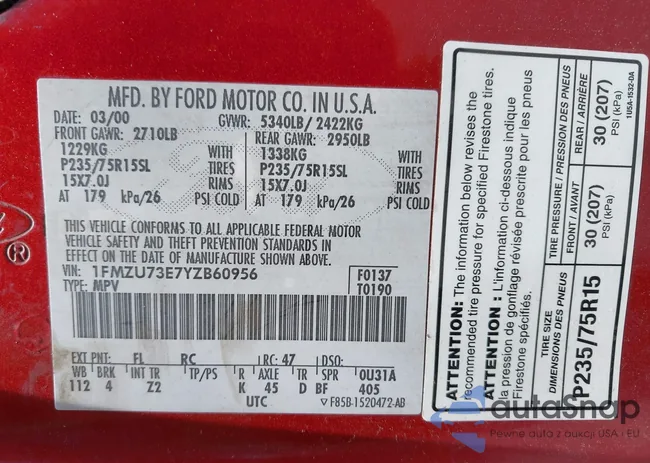 1FMZU73E7YZB60956: 42218666