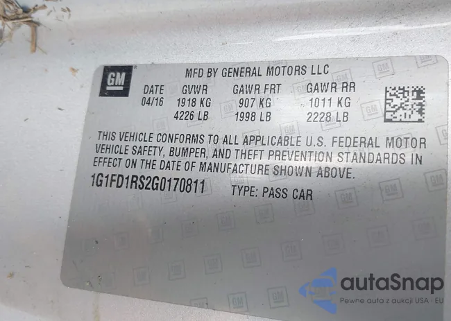 1G1FD1RS2G0170811: 42218762