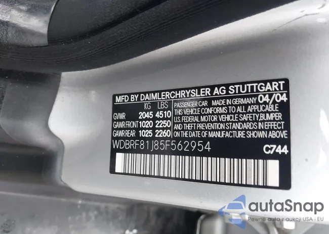 WDBRF81J85F562954: 42218797