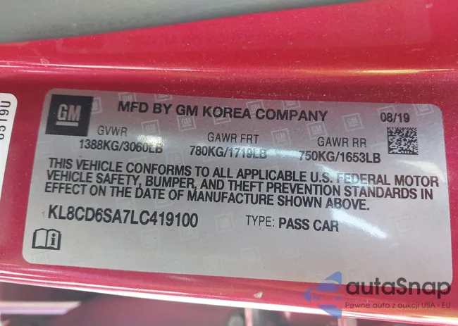 KL8CD6SA7LC419100: 42218170