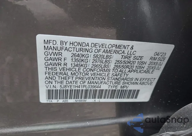 5J8YE1H41PL039644: 42218270