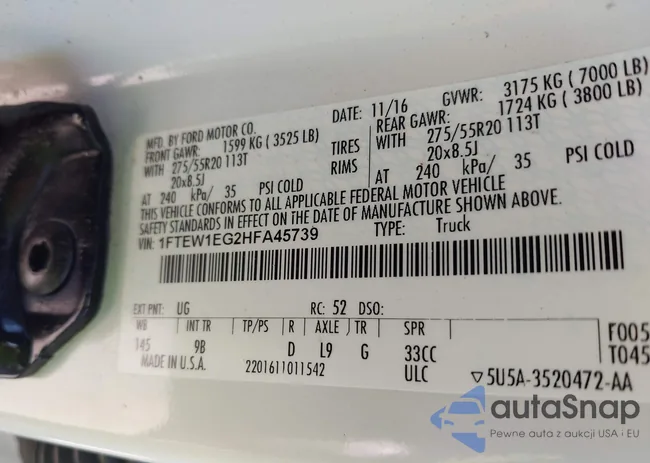 1FTEW1EG2HFA45739: 42219419