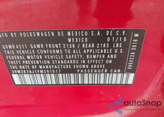 3VW2K7AJ1FM291517: 42219585