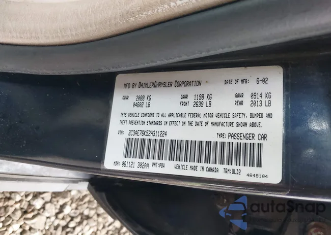 2C3AE76K52H311224: 42219634