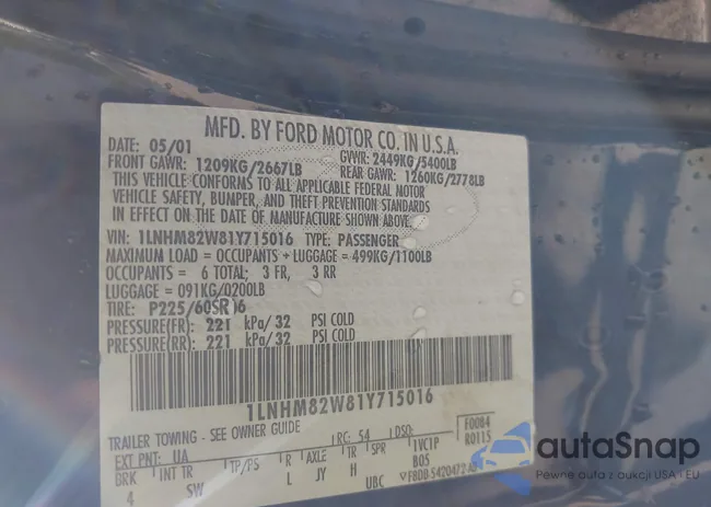 1LNHM82W81Y715016: 42219880