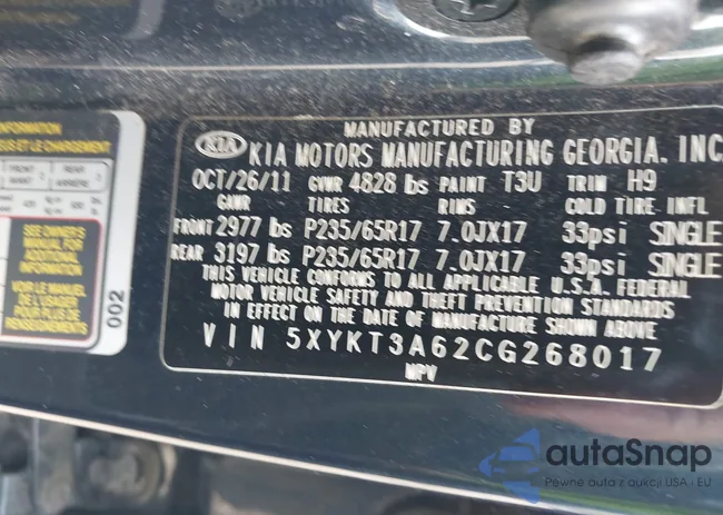 5XYKT3A62CG268017: 42219961