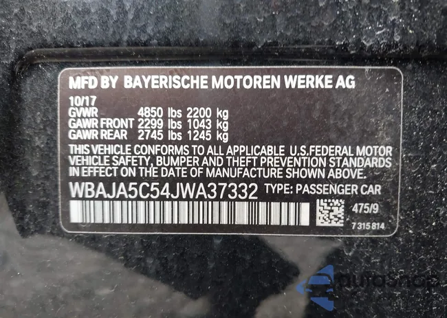 WBAJA5C54JWA37332: 42219386