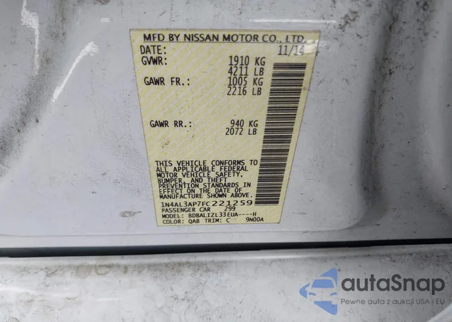 1N4AL3AP7FC221259: 42220696