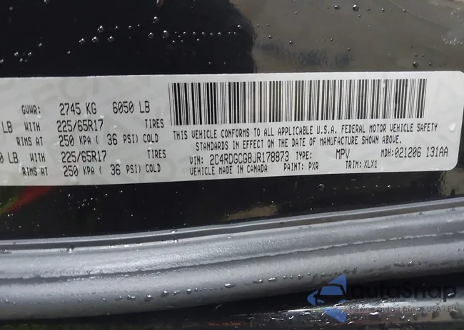 2C4RDGCG8JR178873: 42220722