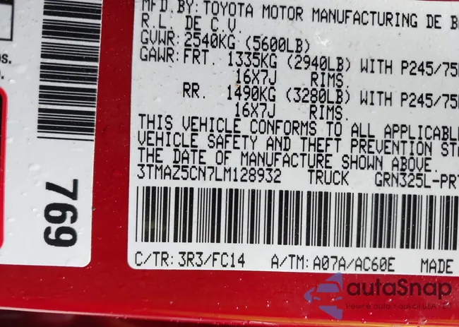 3TMAZ5CN7LM128932: 42220739