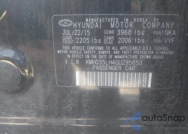 KMHD35LH4GU295853: 42220822